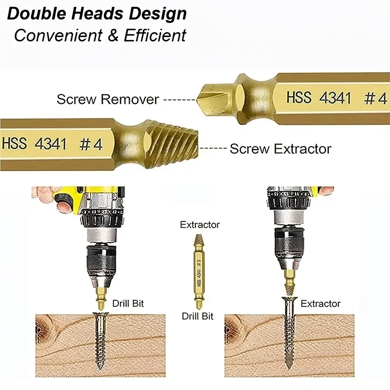 HSS Damaged Screw Extractor Set 3