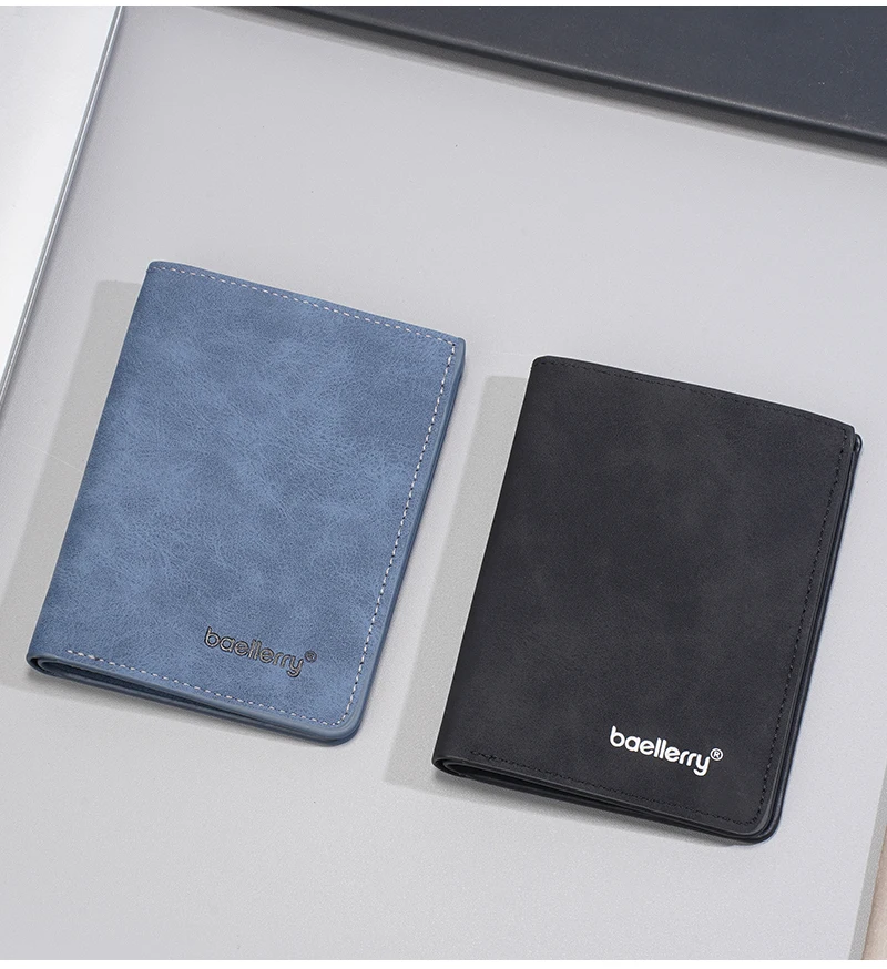 Baellerry Neue Kurze Männer Brieftasche Kleine Karte Taschen Foto Halter Dünne Männliche Geldbörsen Hohe Qualität Kreditkarte Halter Männer Geld Clips – Detail 10