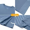 Running T-shirt Men Summer Ice Silk Thin Mesh Tops Reflective Print Quick Dry Short Sleeve Casual Elastic Fitness Sports Shirts 4
