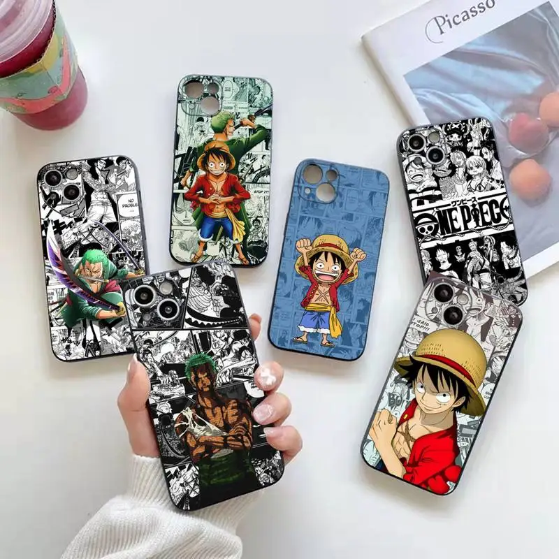 

Anime Comics One Piece Luffy Roronoa Zoro Phone Case For iphone 14 Plus 13 12 Mini 11 Pro XS Max X XR Cover