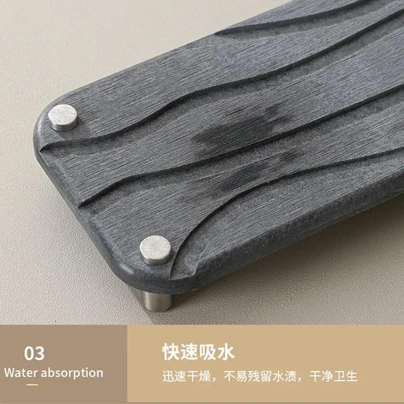 Diatom mud coaster, non-slip absorbent coaster, simple solid color, absorbent quick-drying diatomite hotel, bathroom cup holder
