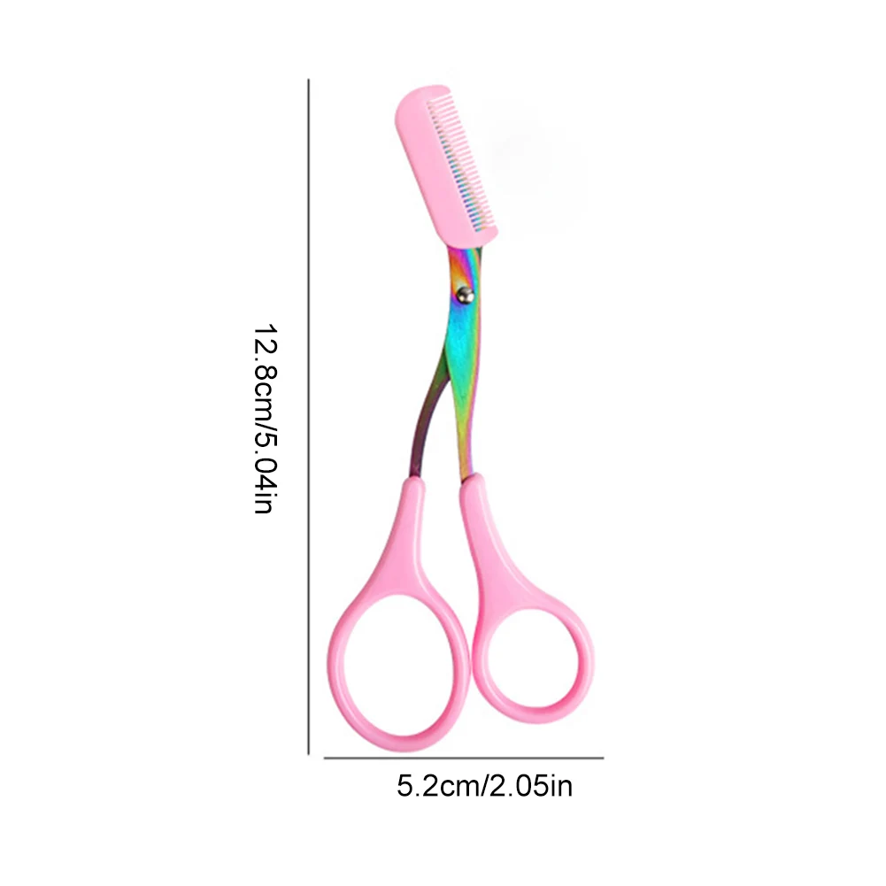 Professional Eyebrow Scissors Stainless Steel Beauty Scissors Non Slip Finger Grips Hair Removal Beauty Accessories for Women 6