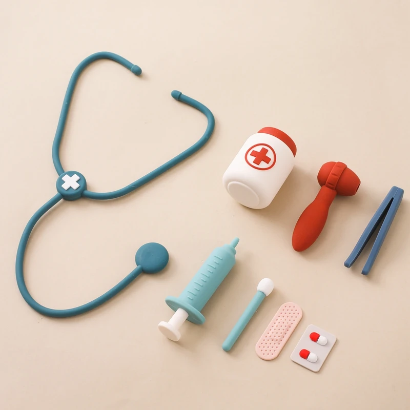 Baby Silicone Medical Toy Tool Doctor Play Toy Model Treatment