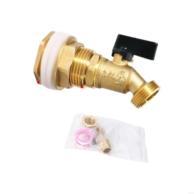 H7BF Solid Brass Construction Spigot with Recessed Gasket Water Saving Spigot Simple Installation for Leak Frees Rain Barrels