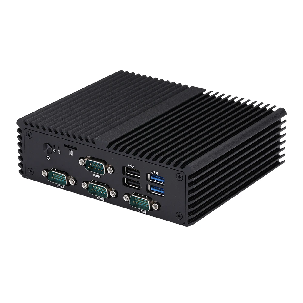 

Fanless Mini Industrial PC Celeron 4305U/ Pentium 5405U Processor Onboard Win 10/11 Linux 4x RS232 HD DP