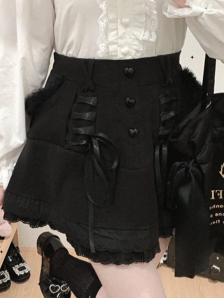 Lolita Cake Mini Skirt For Women - High Waist Pleated A-Line Skirt, Elastic Waistband, Y2K Layered Style