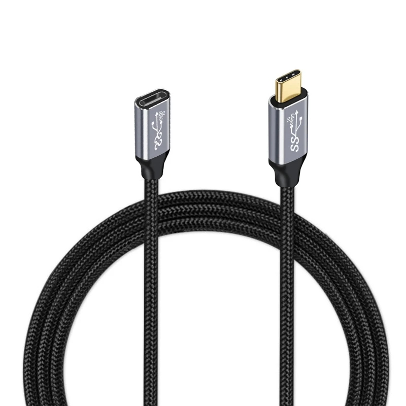 USB C Extension Cable Gen 2 100W 3.1 Type C Male to Female Video Cable Type-C Extender Data Cable