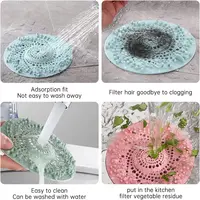 1Pcs Silicone Drain Strainer Household Shower Floor Filter Sink Strainers Hair Catcher For Kitchen Bathroom Accessories 5