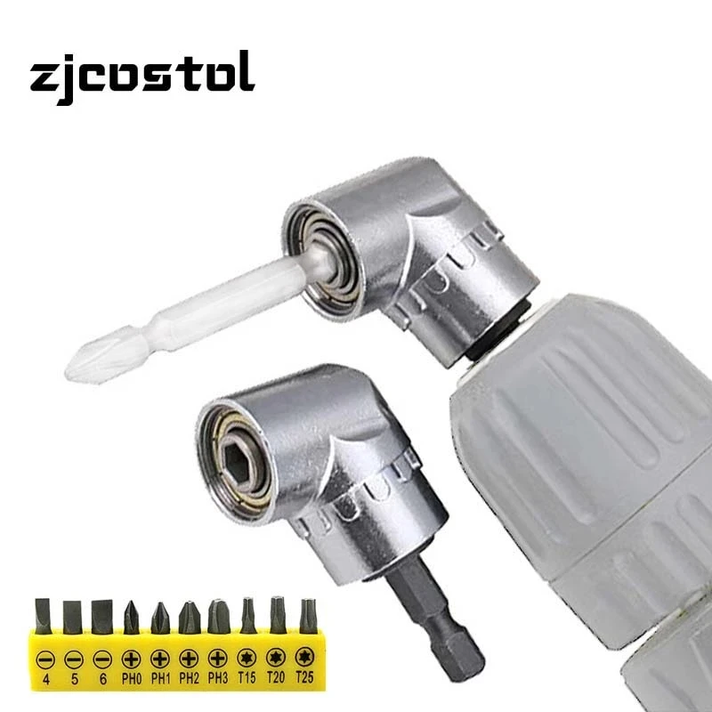 ZJCOSTOL Hex Bit 105 Degree Angle Screwdriver Socket Holder Adapter Adjustable Bits Drill Angle Screwdriver Batch Head No a Set drill bits adapter