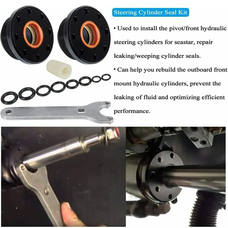 Nony Marine Tool Bleed Kit, Hydraulic Steering Support Bracket Puller & HS5157 Cylinder Seal Kit Fit For Seastar Etc