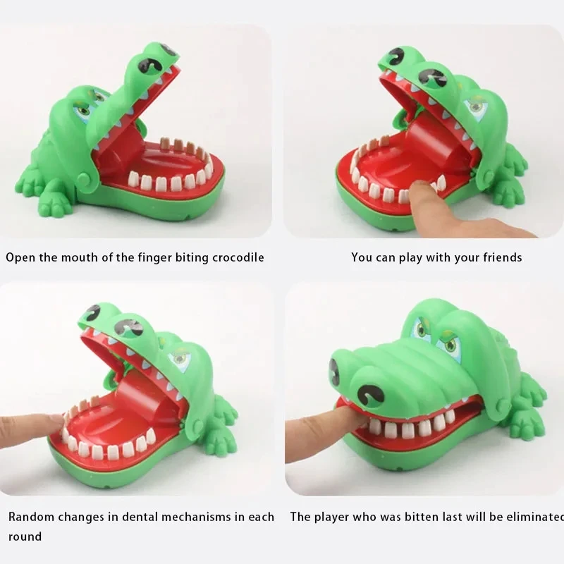 Crocodile Teeth Bite Finger Toys Multiplayer Gaming Party Prank Props Hand-biting Trick Decompression Holiday Parent-child Gift crocodile toys,prank toys,stress relief toys,parent child interactive toy