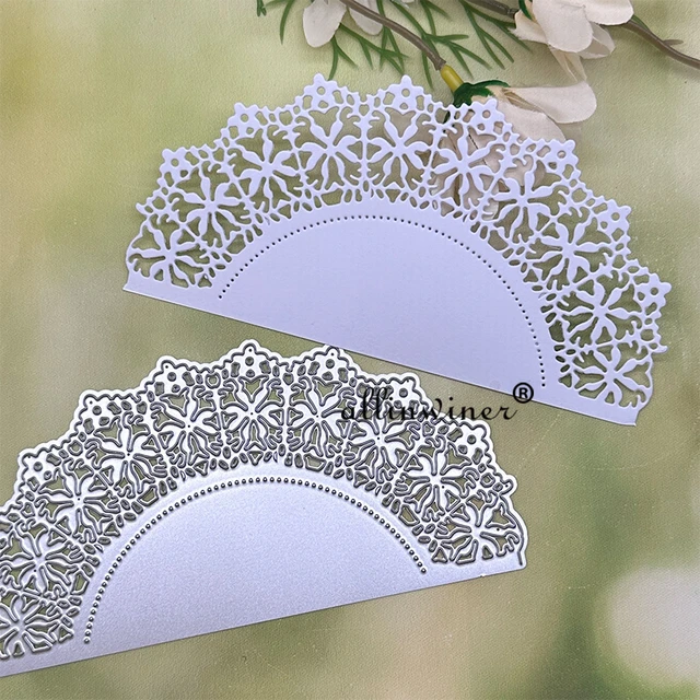 Cutting Dies for Card Making,Metal Die Cuts Set Include 8 Different  Patterns Round Lace Flower Border,Cut Stencils Embossing Paper Dies for DIY