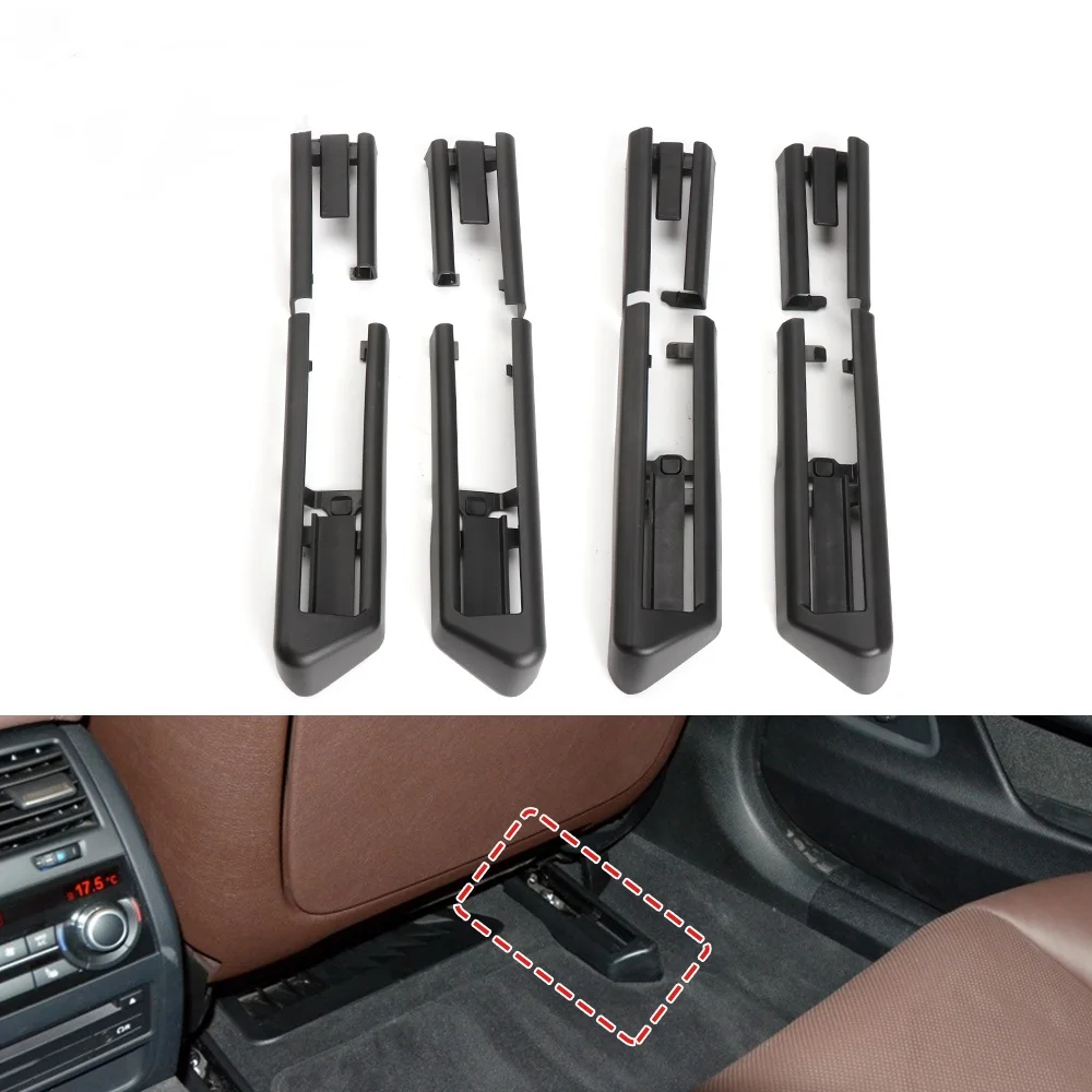 자동차 시트 레일 트림 커버, 슬라이딩 트랙 보넷, BMW GT 5 7 시리즈용, 전면 후면 왼쪽 오른쪽 블랙, F10 F02 F07