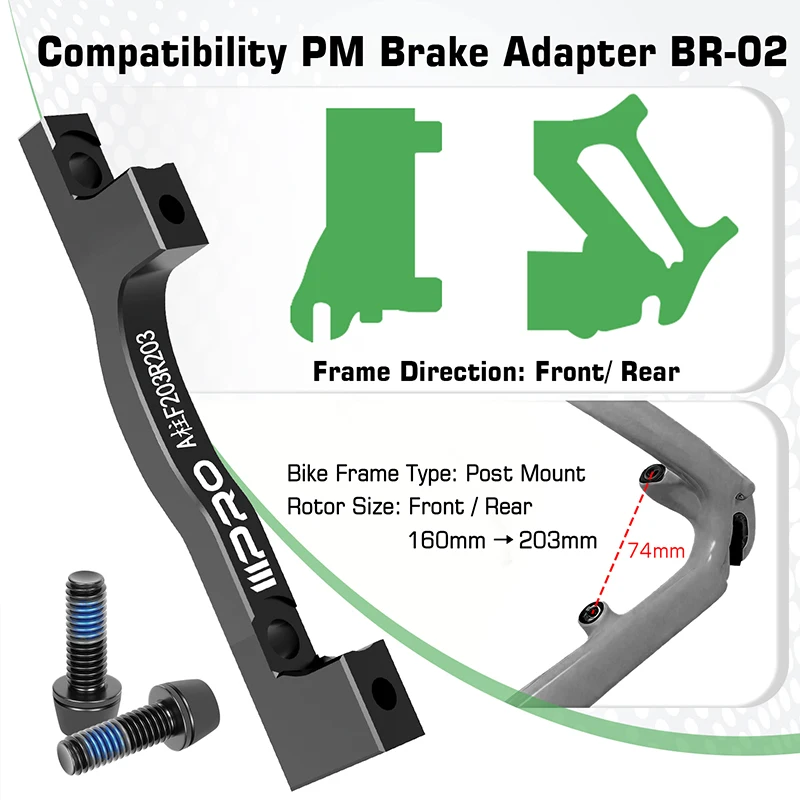 Bicycle Disc Brake Rotors Adapter 140mm 180mm 203mm Front Rear Caliper Adapt Alu