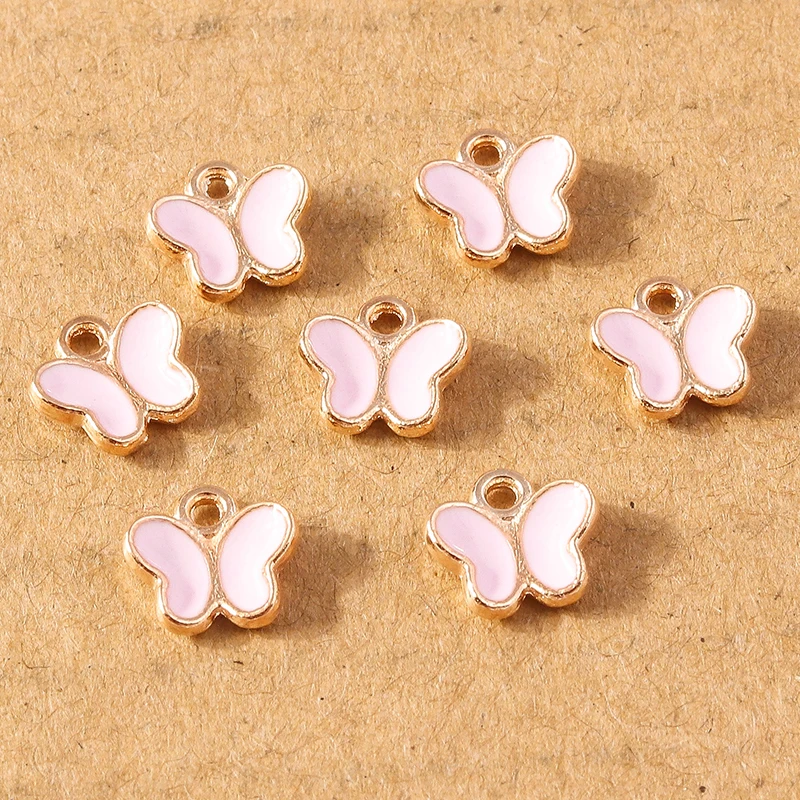 30 stücke mischen niedlichen Emaille Liebe Herz Stern Schmetterling Charms für Schmuck machen DIY Ohrringe Anhänger Halsketten handgemachte Handwerk liefern – Detail 21