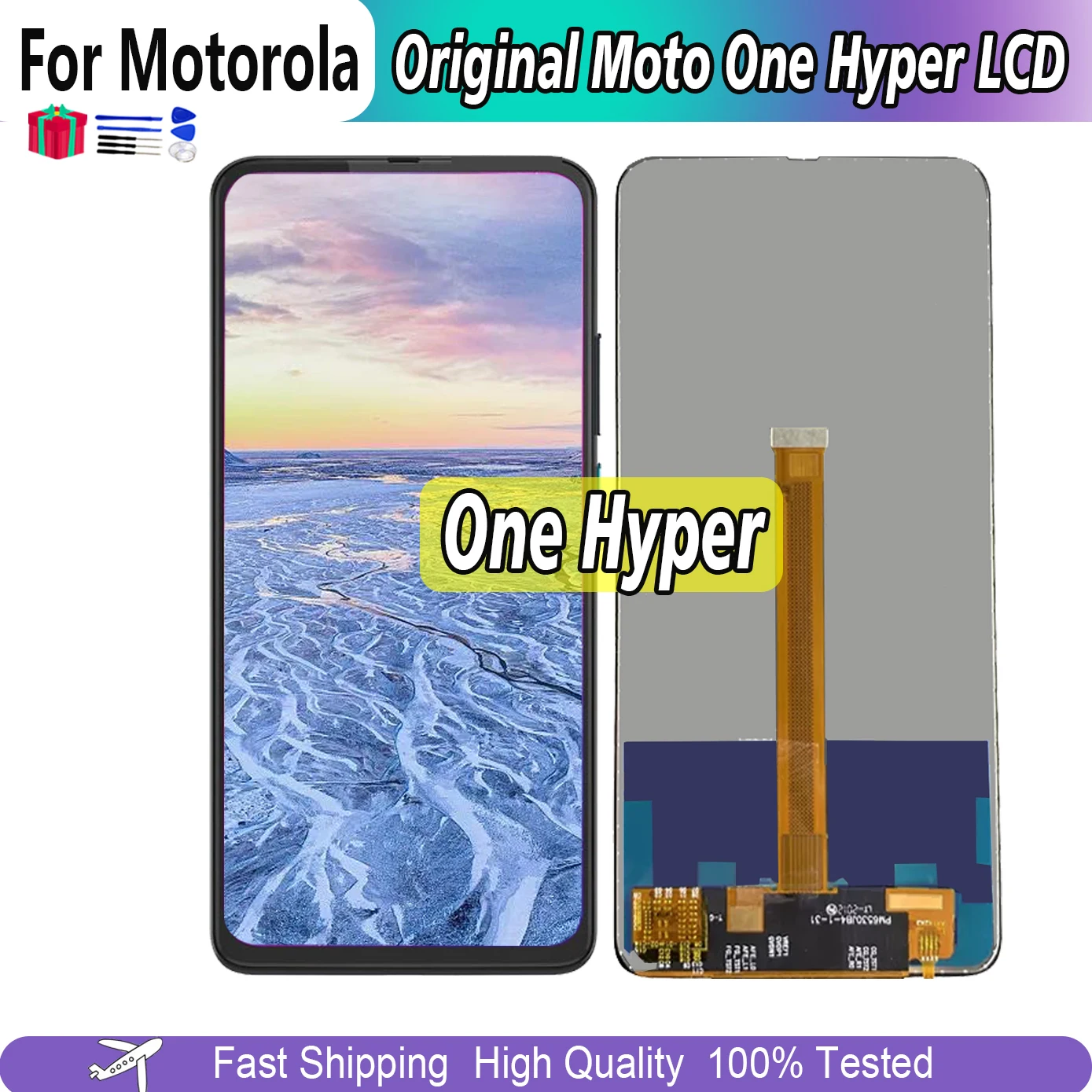 

Original 6.5" Lcd For Motorola Moto One Hyper LCD Display Touch Screen Assembly For MOTO OneHyper XT2027-1 With Frame Digitizer