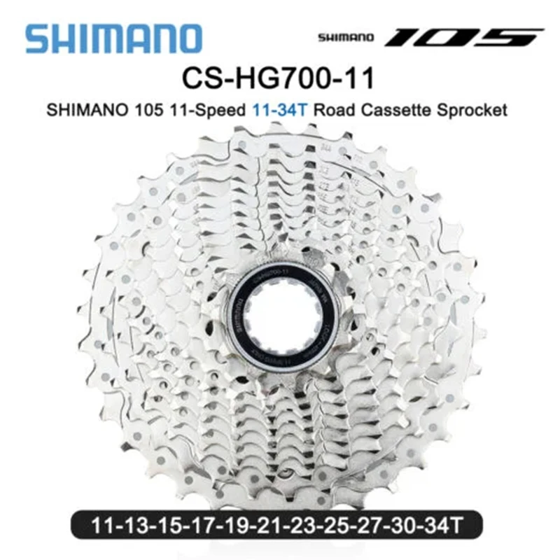 Bike Sprocket SHIMANO 105 R7000/HG700 11S HG EV Road Cassette 11-30/32/34T Road Bike Freewheel Bicycle Sprocket Shimano 5800 11V K7 Flywheel
