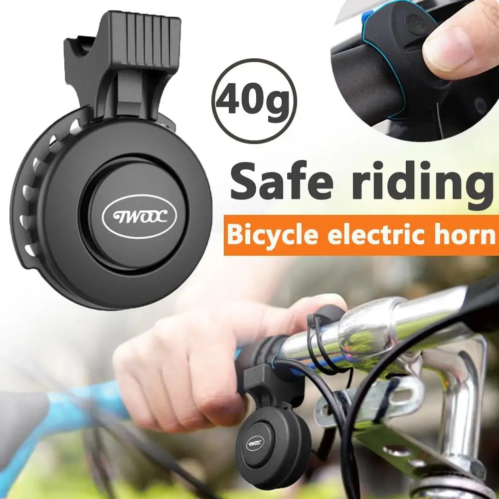 Bicycle Bell Electronic Horn USB Rechargeable Cycling Handlebar Alarm Ring