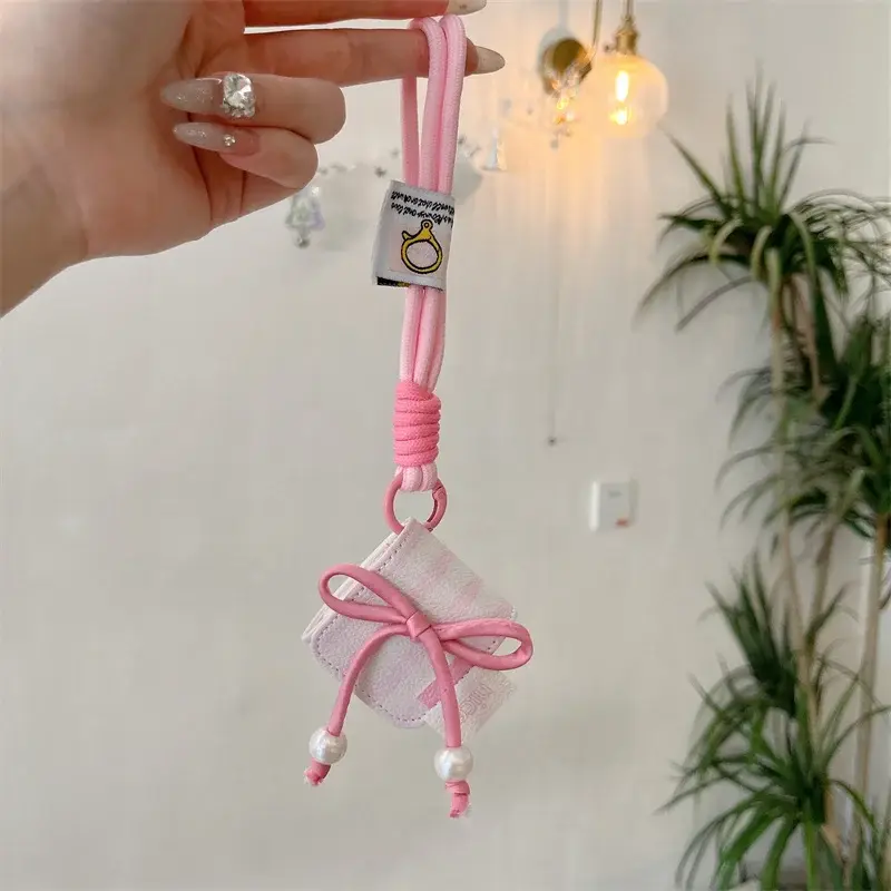 Luxury 3D Bow Leather Earphone Case For Apple Airpods 4 3 Pro 2 Cover with Cute Pink Bow Headphone Charging Cases For Airpod 3 2 - Image 3