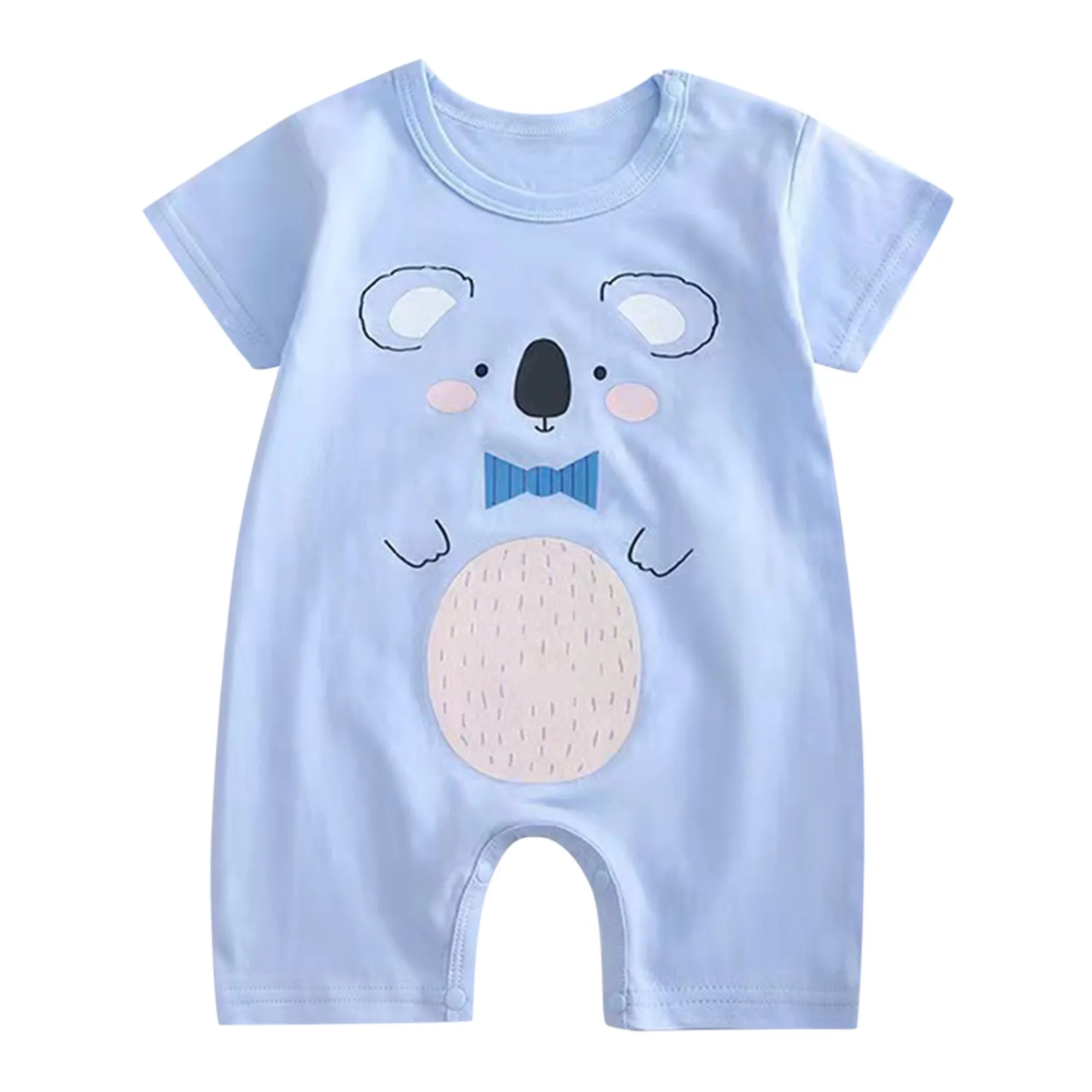 Size 6 Boys Warm Pajamas Infant Newborn Children Baby Boys Girls Cartoon Romper Short Sleeve Cute Animals Baby Zip Romper