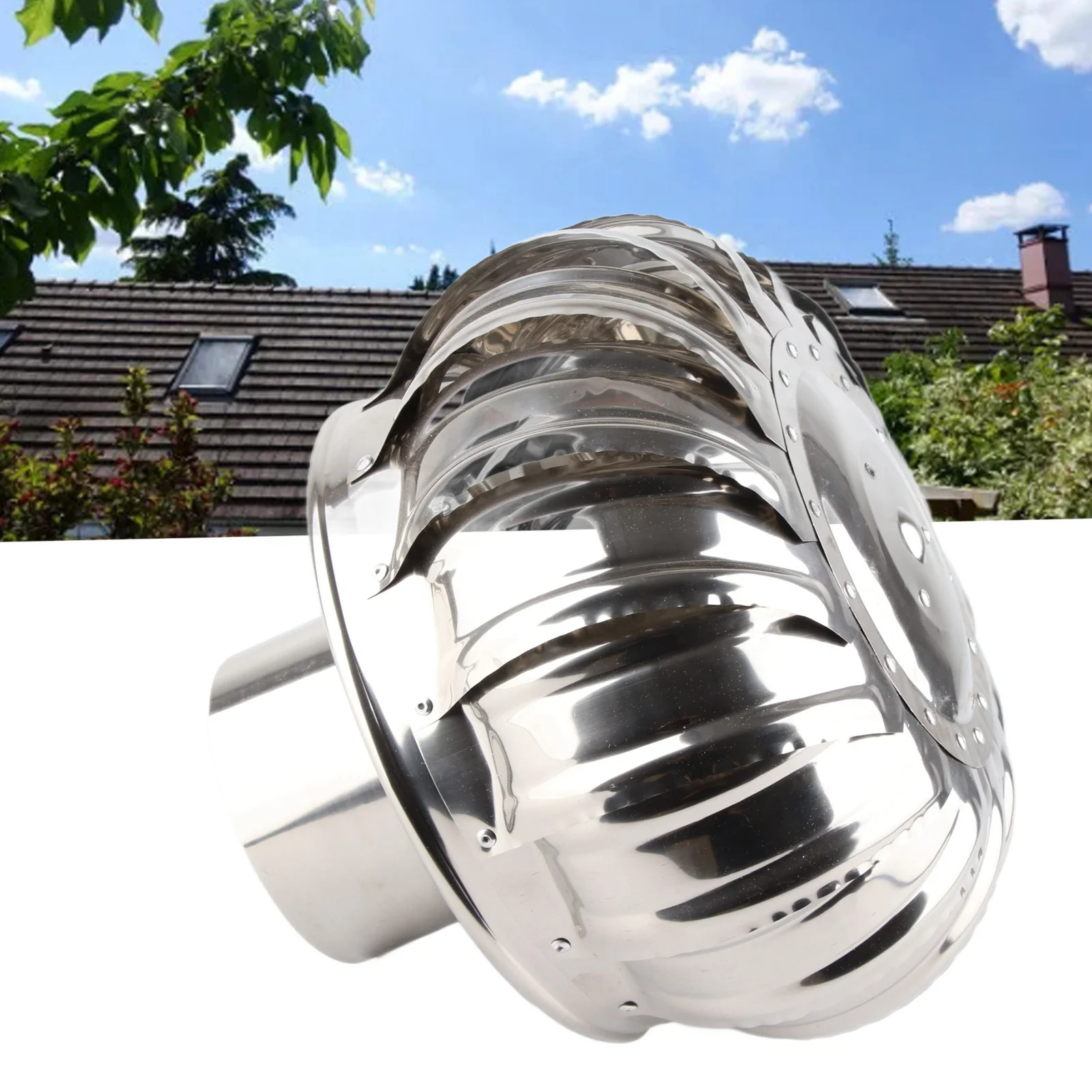 Roof Ventilator Stainless Steel Silent Automatic Working Roof Ventilating Fan High Temperature Resistant for Commercial