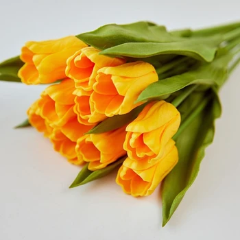 1pcs Tulip Artificial Flower Real Touch Artificial Bouquet foam Fake Flower for Wedding Decoration Flowers Home Garden Decor 6