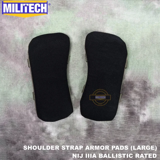 MILITECH Large NIJ Level 3A IIIA 0108.01 Bulletproof Shoulder Strap Armor Pads Modular Ballistic Padding 4