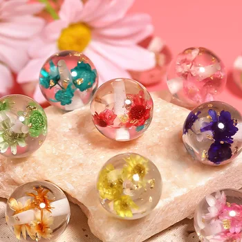 flower round loose beads 1