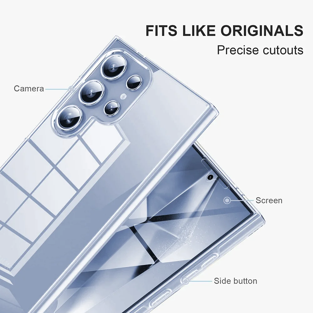 Ultra-Slim Shockproof Clear Case with Full Body Silicone Protection