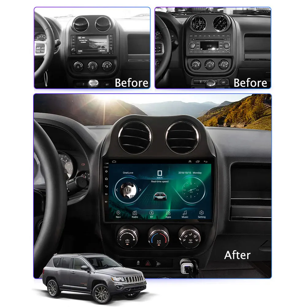 Justnavi Qt5 Car Radio For Jeep Compass 