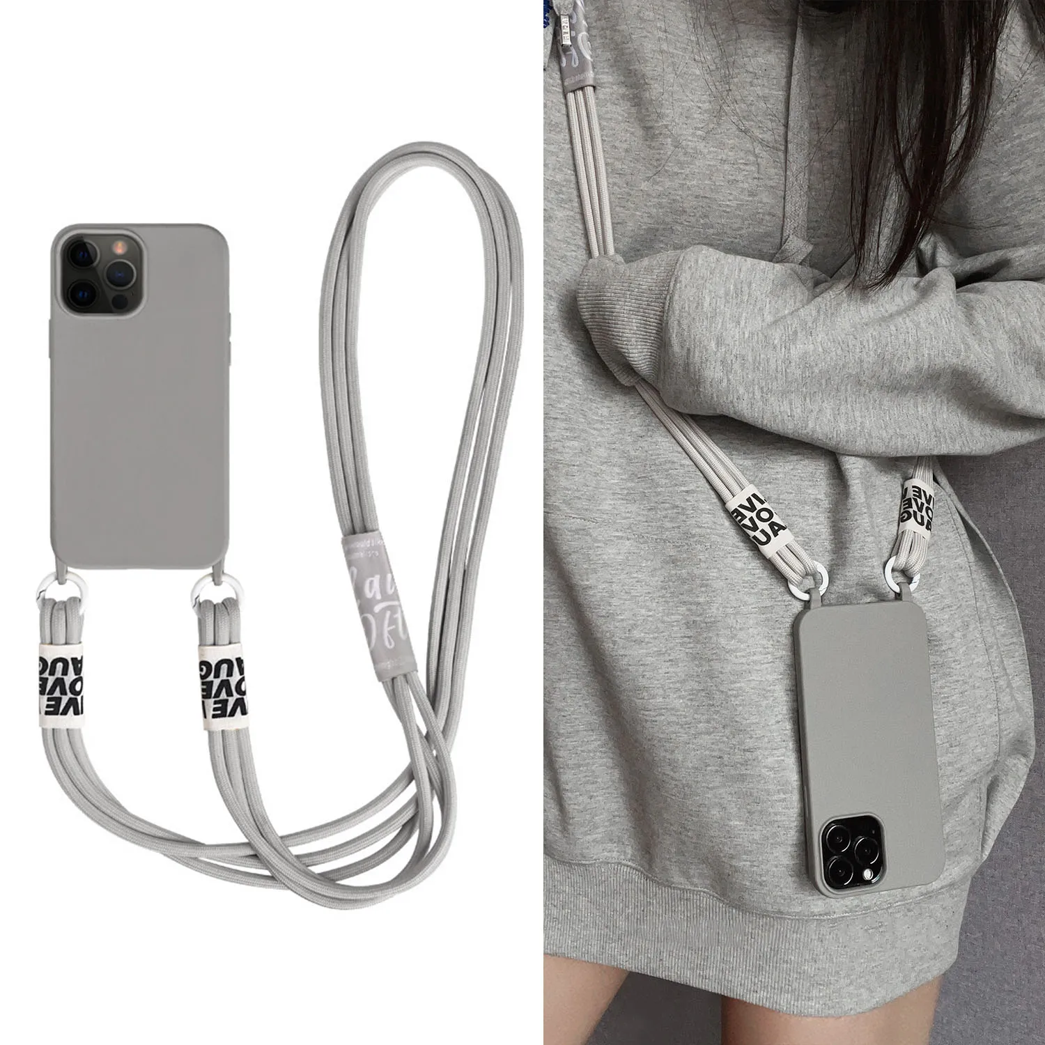 ตัวเลือกสินค้า เคสสายคล้องคอ ซิลิโคน สำหรับ iPhone