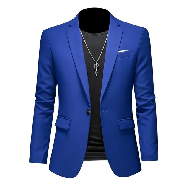 Boutique Fashion Solid Color High-end Brand Casual Business Men's Blazer Groom Wedding Gown Blazers for Men Suit Tops Jacke Coat 2