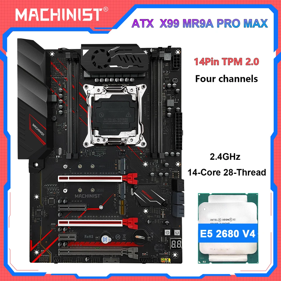 MACHINIST X99 マザーボード Xeon E5 2680 V4 LGA 2011-3CPU コンボ