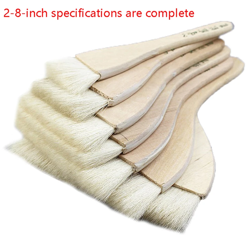 

High Quality Goat Hair Paint Brushes Smooth Sanding For Wall Watercolor Acrylic Oil Painting Drawing Art Supplies Coloring Brush
