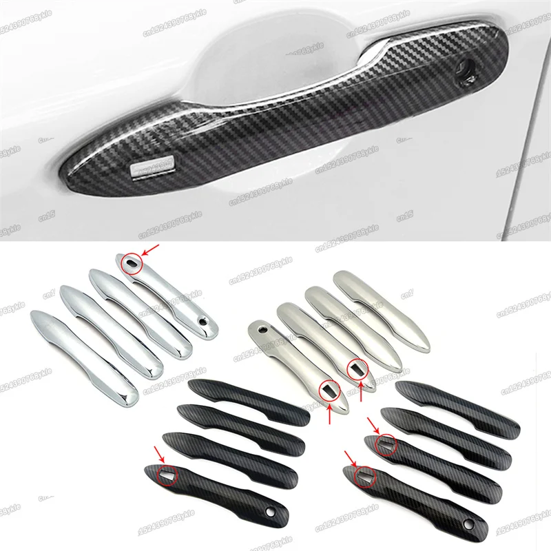 

carbon fiber car door handle trims cover for toyota corolla e210 2019 2020 2021 2022 accessories hybrid auto styling sport gr