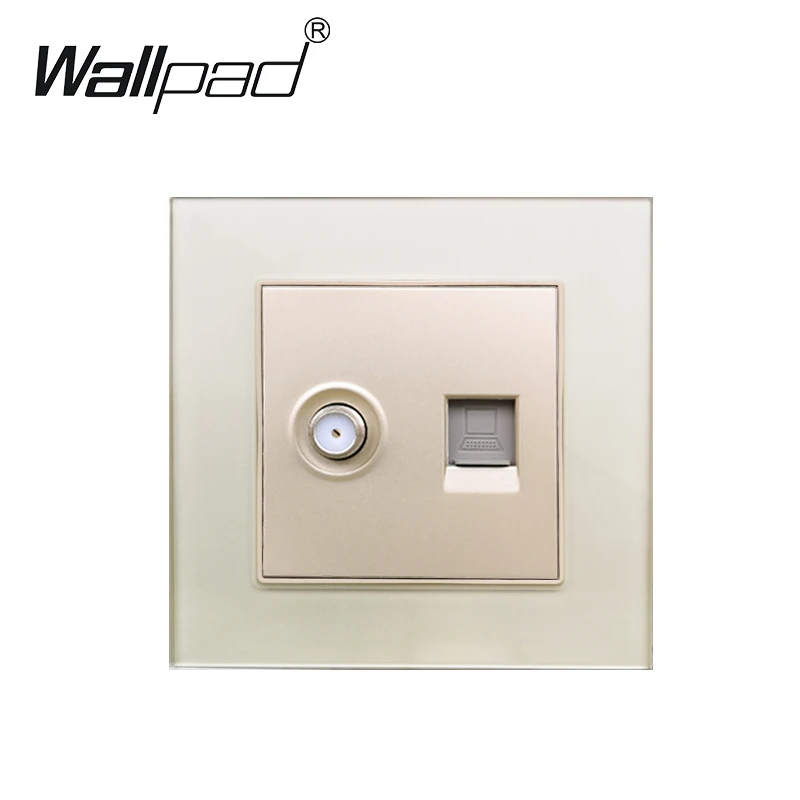 Enhanced Product Title: 
Premium CAT7 Dual Data Socket with Elegant Acrylic Glass Frame (White, Black, Gold)
