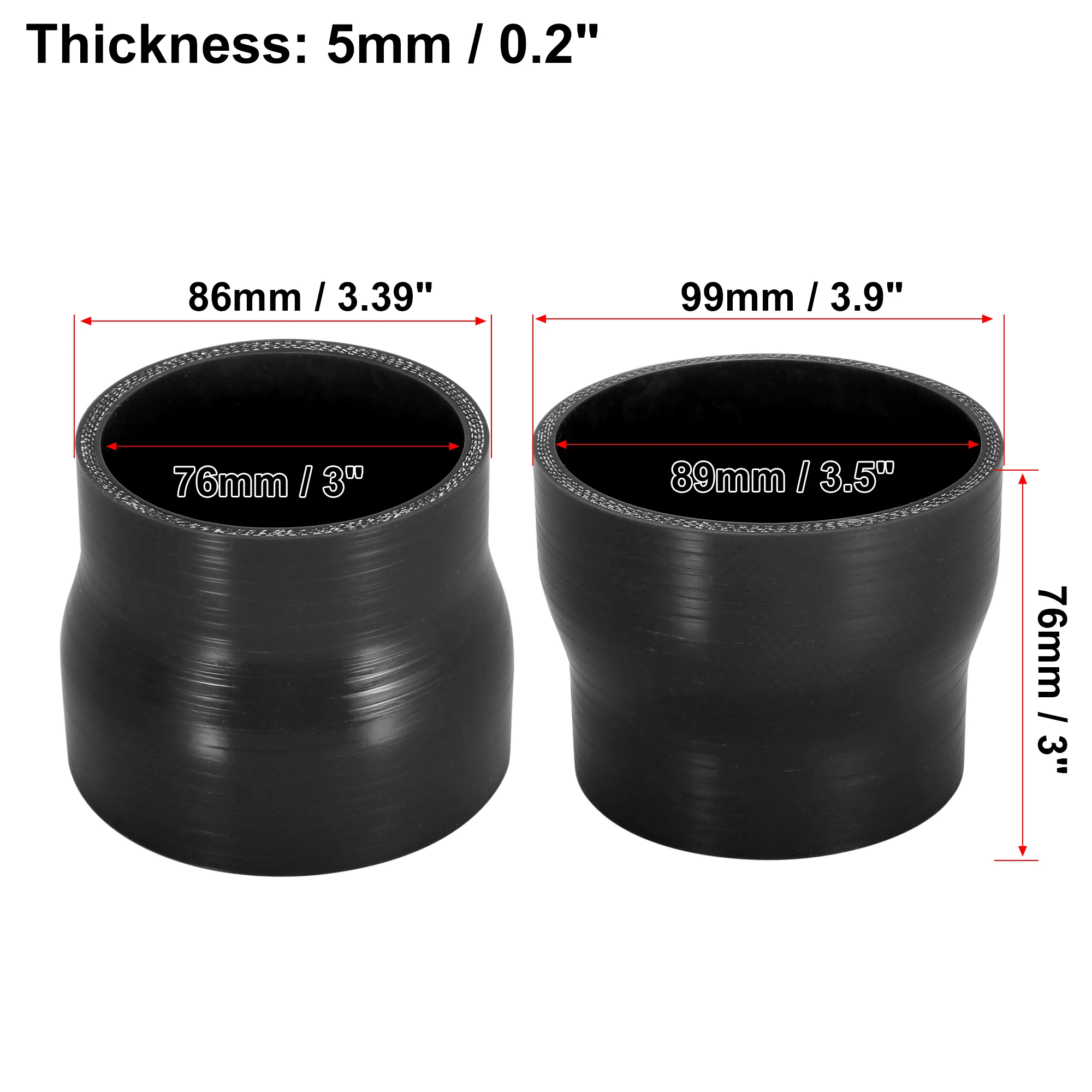 76-89mm Black