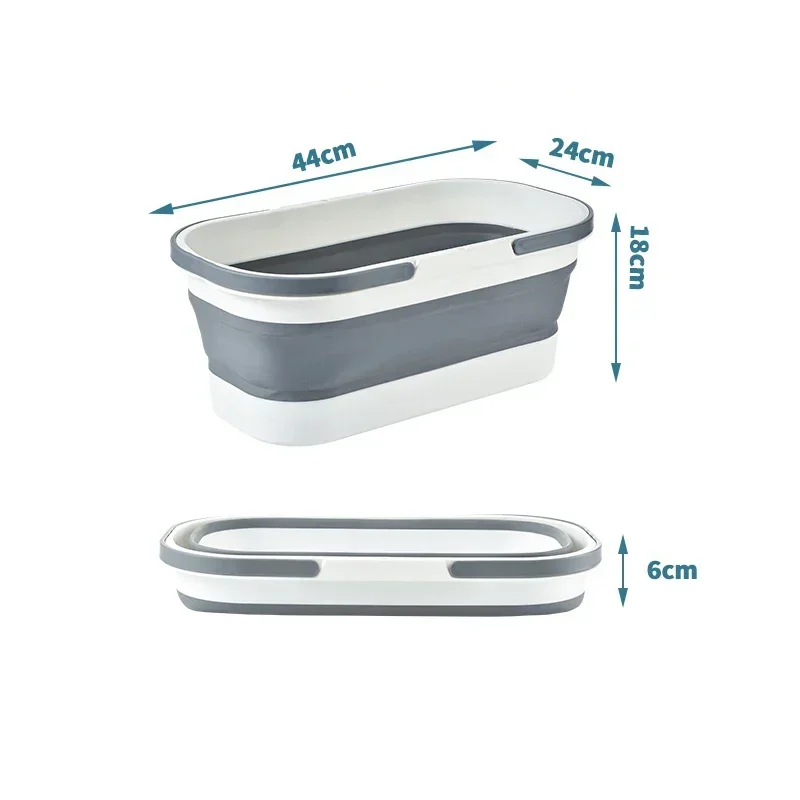 Folding Wash Basin Collapsible Wash Basin Foldable Wash Basin Folding Storage Bucket Portable Mop Bucket With Wheel