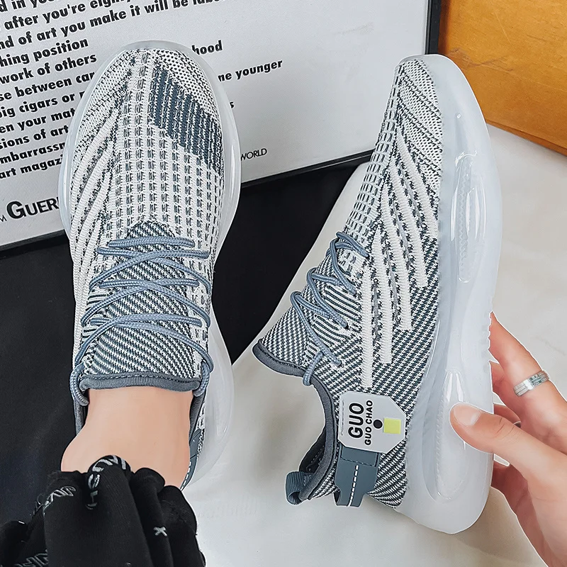 Ståltåhätta Trainers för män Andas Sport Löpning Promenadskor Lättviktsskor för män inomhus utomhussneakers_voghion.com