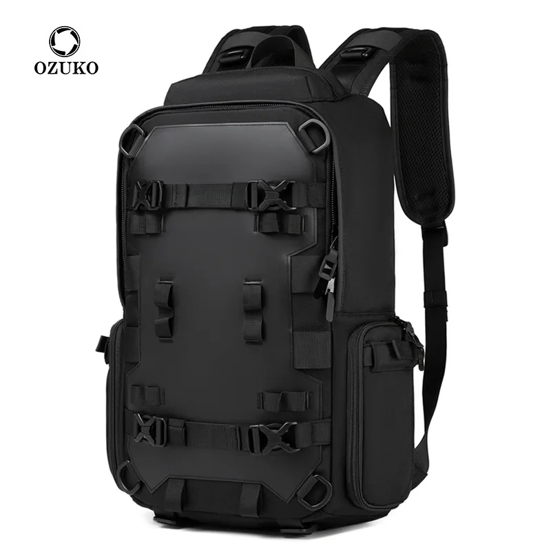 

OZUKO 17 inch Men Backpack Large Capacity Laptop Backpacks USB Charging Teenager Schoolbag Male Waterproof Travel Bag Mochilas