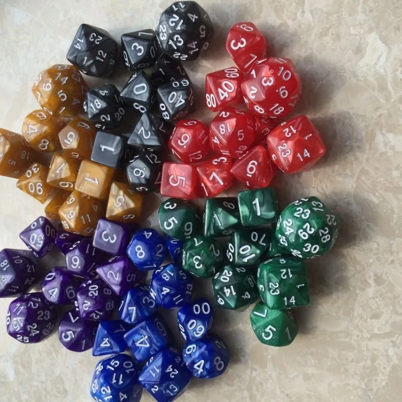 10Pcs/set Multi Sided Dice 4 To 30 Sided Multi Digital Color Dice Board Game Accessories
