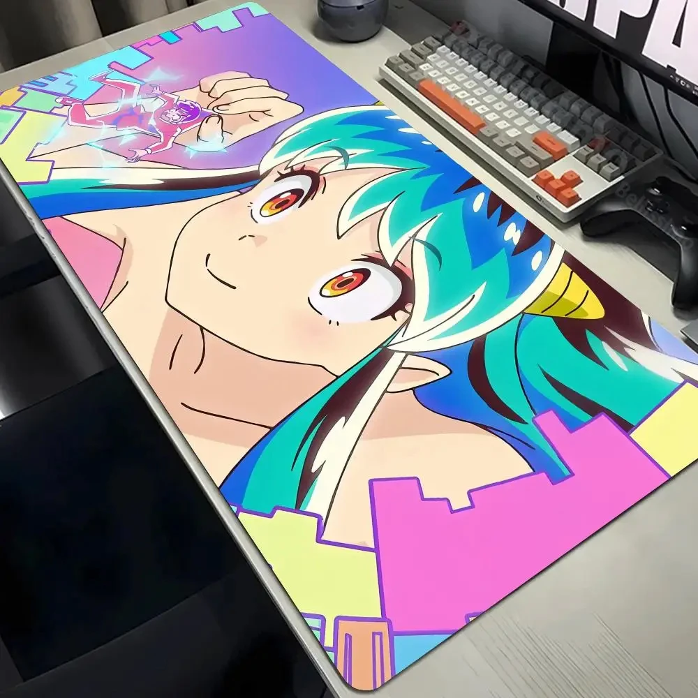 Anime Girl Computer Gamer Large Rubber Art Mousepad Urusei Yatsura Mouse Pad Laptop anti slip Desk Mat Keyboard accessory pad