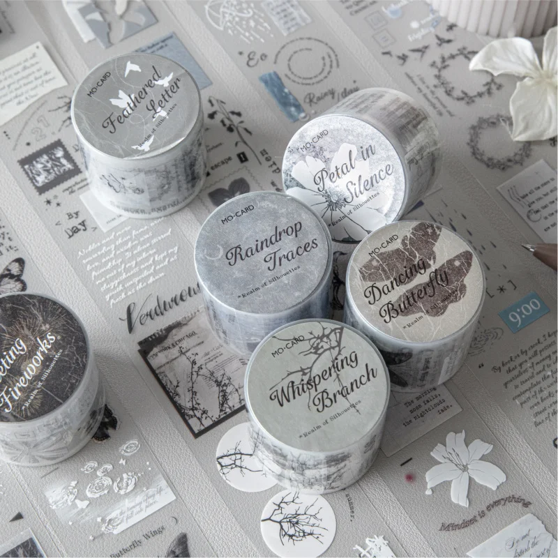 Retro Translucent Writable Journal Tape - Aesthetic Adhesive Decor