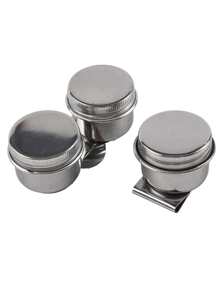 Stainless Steel Oil Painting Double Palette Cup Oil Painting With Lid Portable Paint Container Cups for Acrylic Watercolor