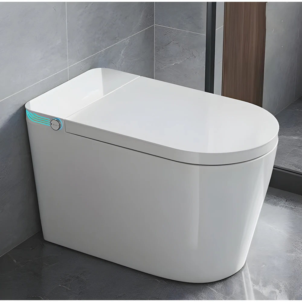 Smart Toilet , Smart Toilet with Bidet Built in, Voice Control, B AUTO Dual Flush,Tankless with Warm Air Dryer