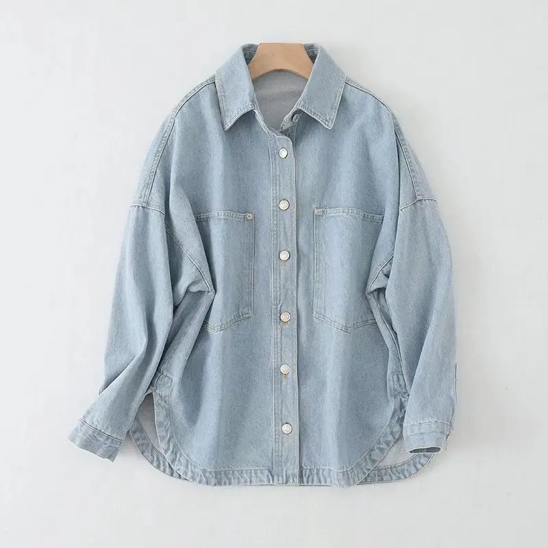 

SuperAen 2023 Summer New European and American Women's Wear Urban Leisure Washed Denim Jacket