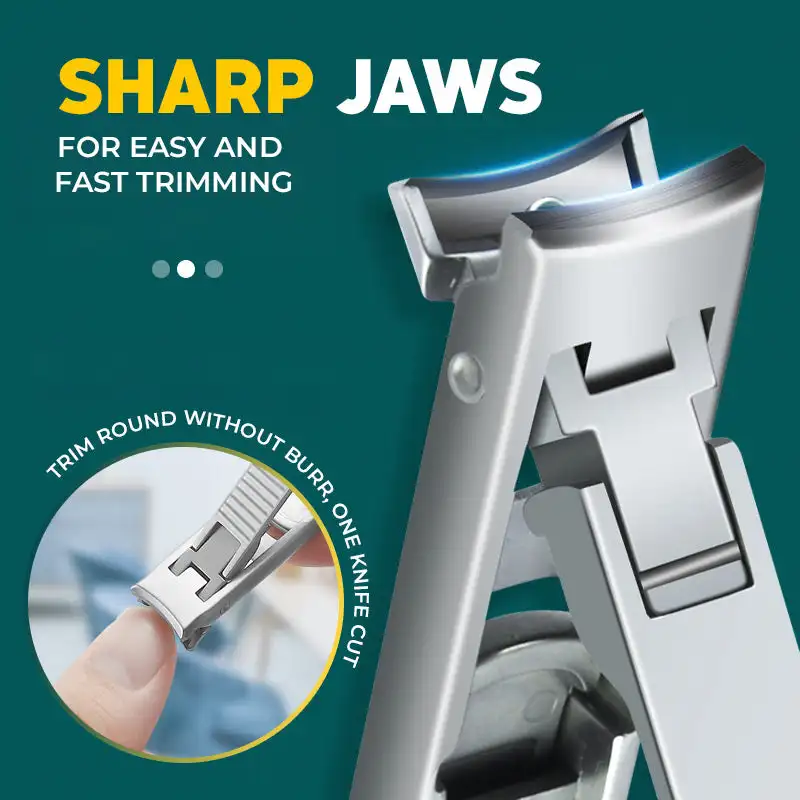 Stainless Steel Foldable Double-ended Nail Clipper Tool Fingernail Toenail Trimmer