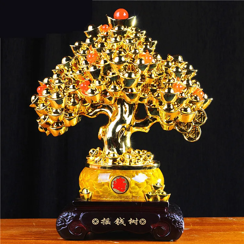 

Home decor accessories Zhaocai Tree Decoration ornaments of living room wine cabinet Gift for opening a company store