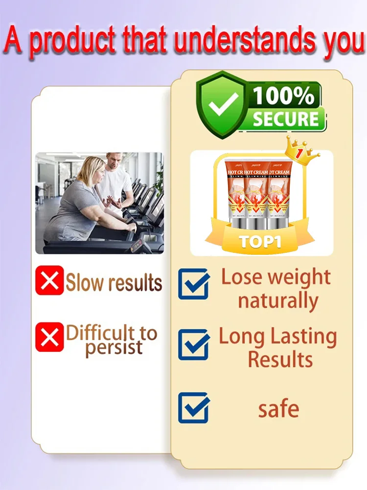 Weight Loss Cream Belly Weight Loss Shaping Health Care Cream Weight Loss Gel Fat Burning Cream Body Shaping Men Women Hot Sweat