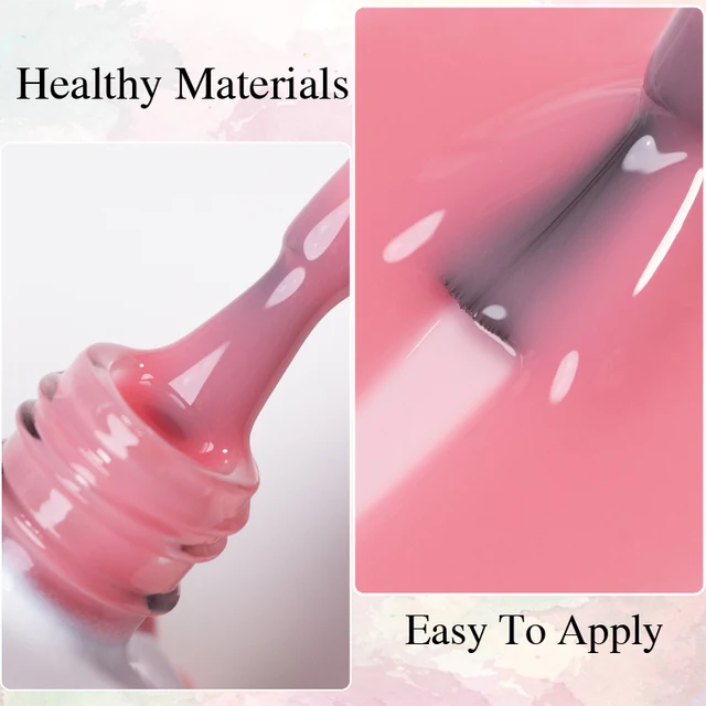 PUENTE 15ML Diamond Top Coat 9-IN-1 Function Gel Nail Polish One Step Base Top Coat Clear Nude Pink Color Soak Off Nail Varnish 6